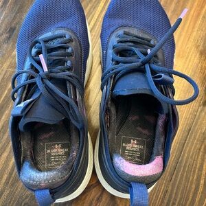 Under Armour Blue Sneakers with Pink Highlights